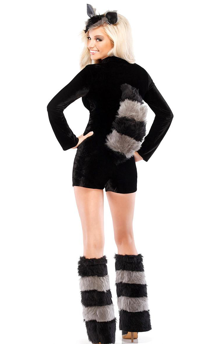 3 Pc Racy Raccoon Costume N6374 