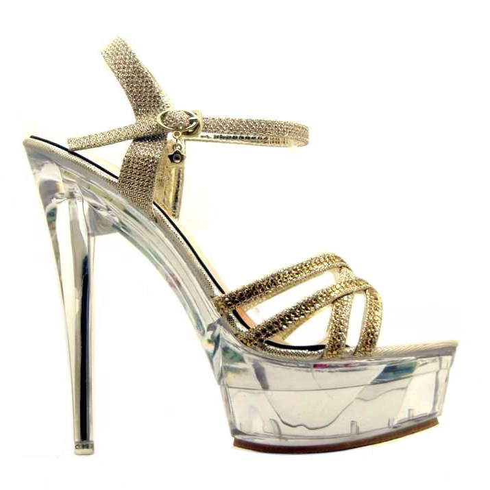 Clear Sandals, Clear Gold High Heel, Clear Mid Platform Sandals, # ...