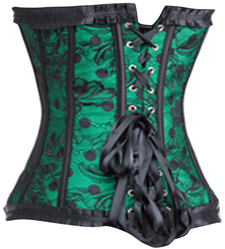 satin floral corset