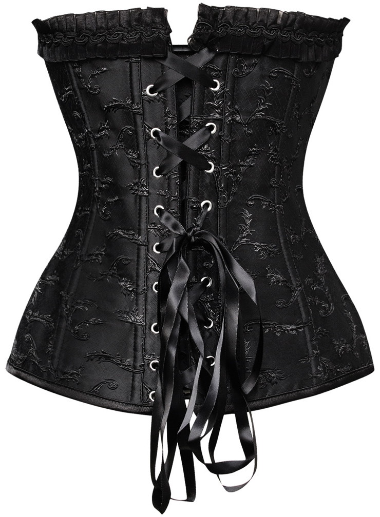 Gothic Black Embroidered Corset N8480