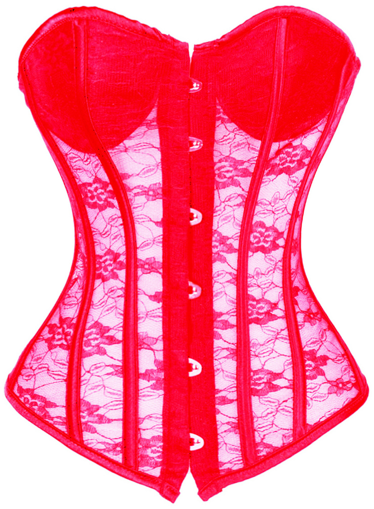 Red Lace Corset N5071 