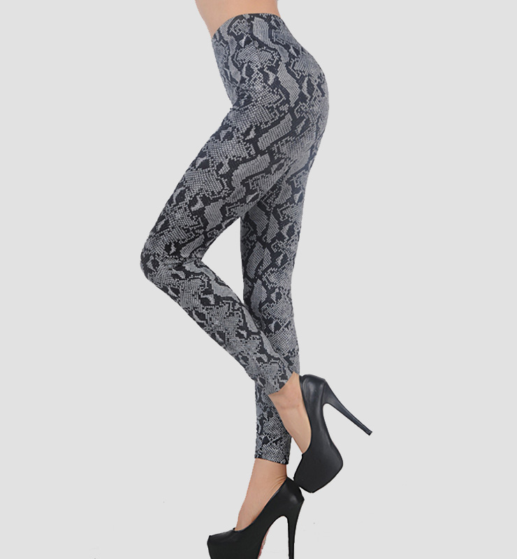 Sexy Snakeskin Print Leggings L