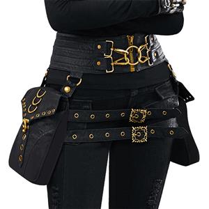 Steampunk Edge.Dark Elegance.Deconstructed Rebel.Industrial Grunge.Vintage Punk.PU Leather.Women