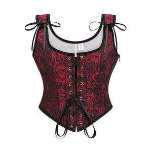 Vintage Floral Embroidered Camisole, Corset Vest Top for Women Bustier Shapewear N23674