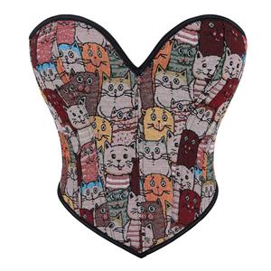 Outerwear Corset for Women, Fashion Body Shaper, Womens Plastic Boned Corset, Plastic Boned Corset, Victorian Overbust Corset, Sexy Overbust Corset, #N23641