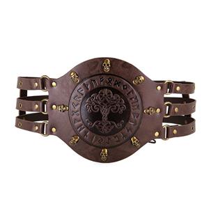 ‌Medieval Viking belt, Steampunk waist cincher, Embossed leather corset, Halloween costume accessory, Cosplay warrior gear, Renaissance fair attire, LARP accessories, Handcrafted Viking gear, Armor belt details, Retro-futuristic fashion #N23694