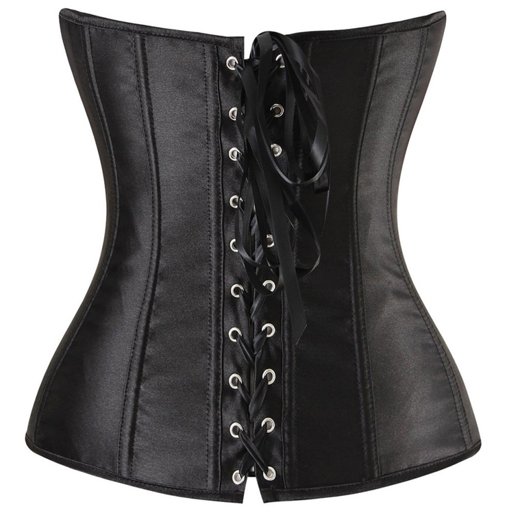Classic Satin Corset With Zipper Front N1286