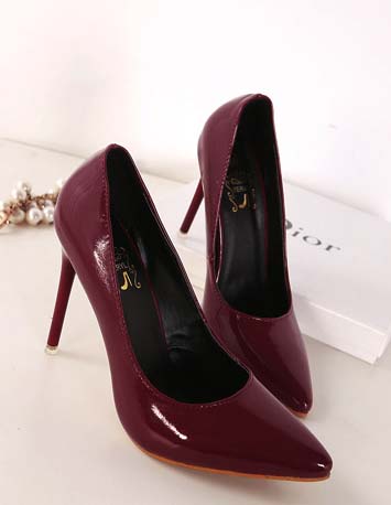 Fashion Women's Office Party Wine-Red Pointed Toe Stiletto Shoes SWS20251
