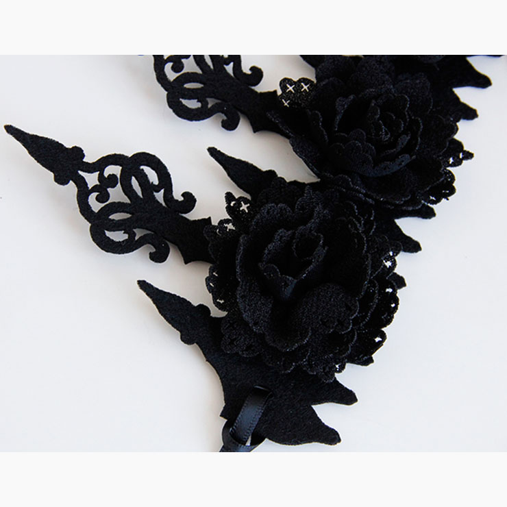 black floral crown