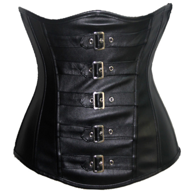 Leather Buckle Underbust Corset N5117