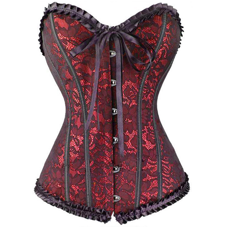 Midnight Embroidered Corset N1606