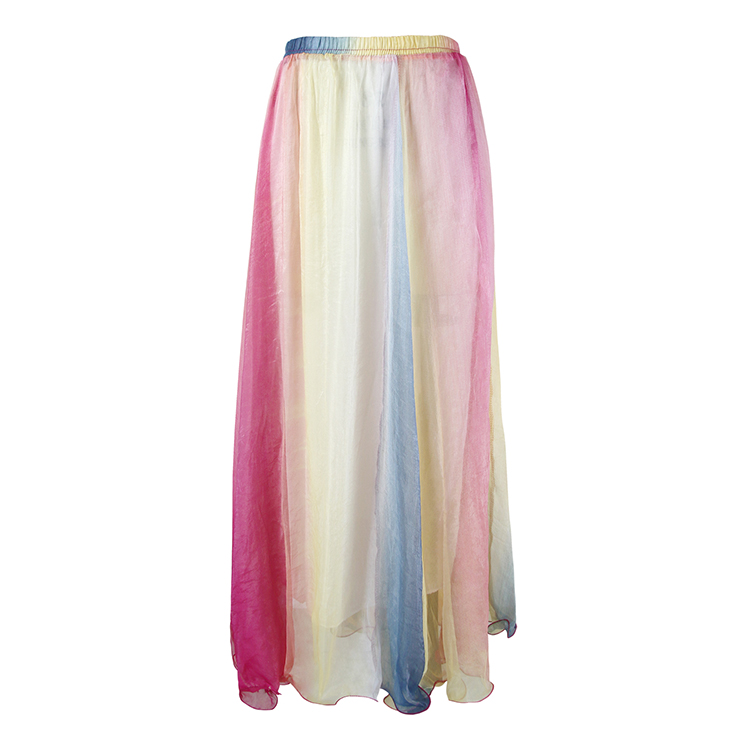 Multicolour Fairy Chiffon Maxi Skirt N9063