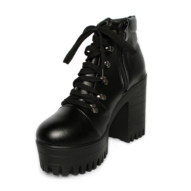 New Fashion Lace Up Chunky Heeled Ankle Boots SWB20203