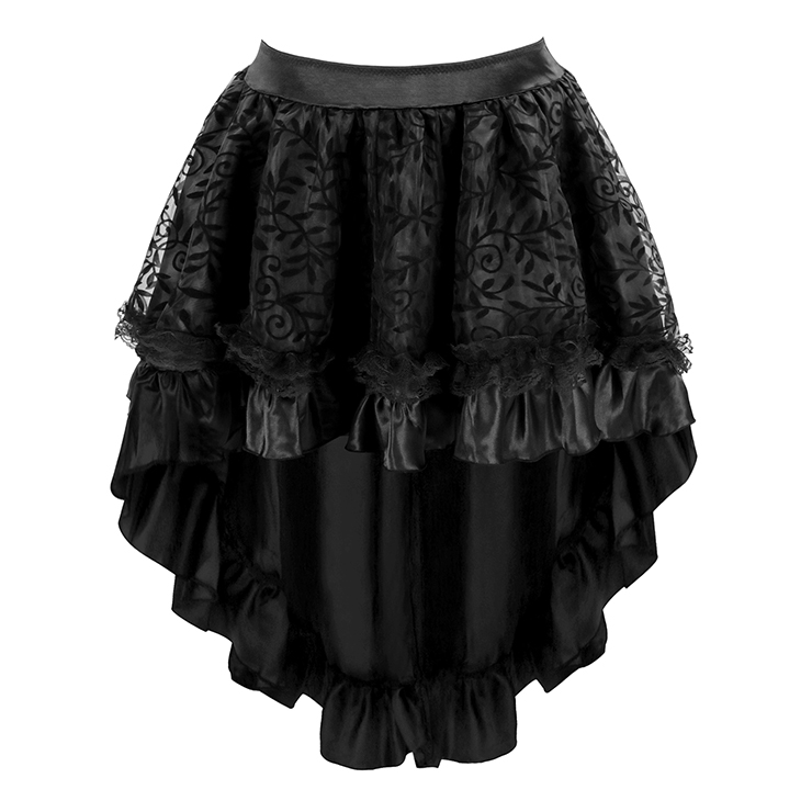 Organza Sleeves Brocade Corset Top&Skirt Set N13037