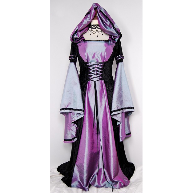 Purple Hooded Robe Costume N5678