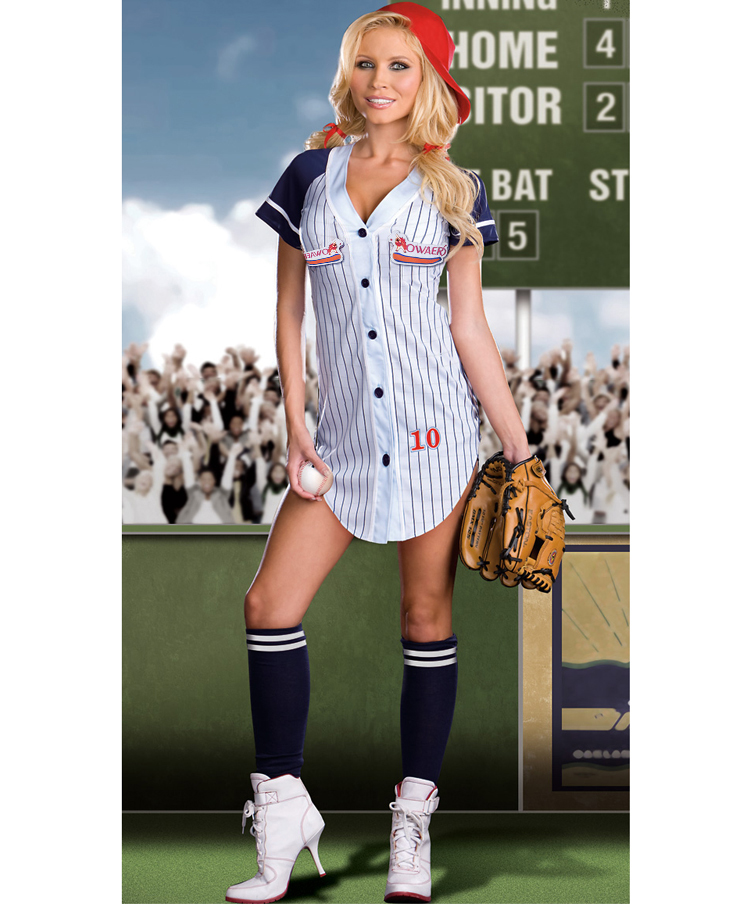 Grand Slam Baseball Player Sexy Adult Costume - Small