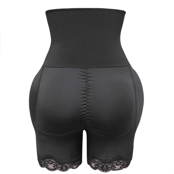 Sexy Black High Waist Elastic Slimming Seamless Shorts Waist Sealing ...