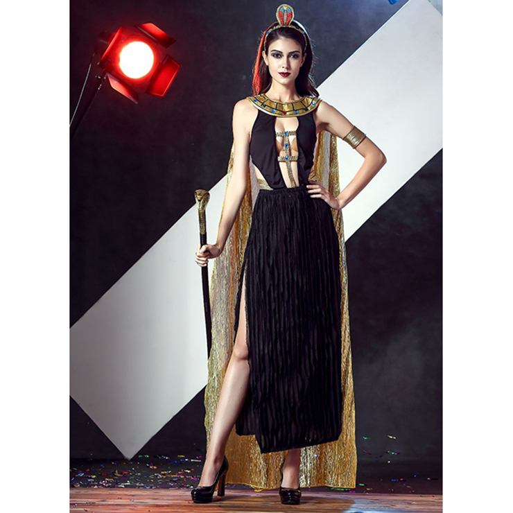 Sexy Black Egyptian Goddess Dress Costume N11676