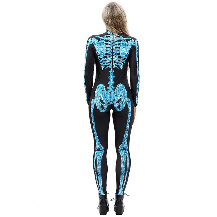 Horrible Skull Printed Unitard 3D Digital Printed Skeleton Bodysuit ...