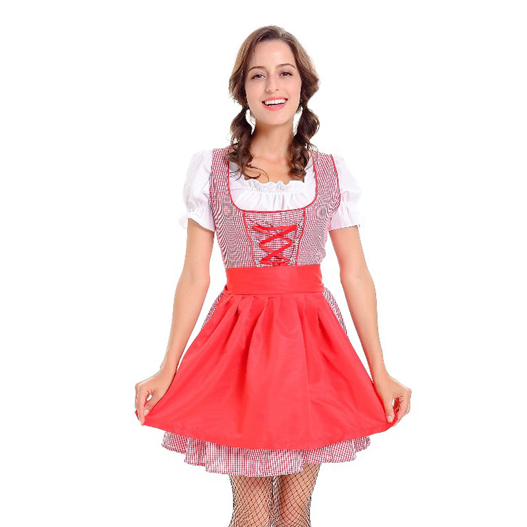 Women's Pretty Dirndl Beer Girl Bavarian Costume N14606